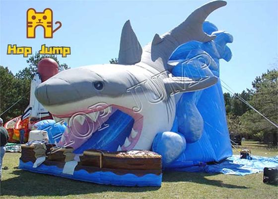 акулы PVC 0.55mm водные горки толстой раздувные отскакивают комбинированные дети Inflatables
