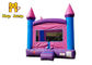 пинк PVC 0.4mm-0.55mm и замок пурпурного дома прыжка раздувной скача