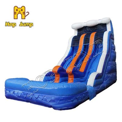Коммерчески Unisex раздувное скольжение водных горок 18ft двойное супер сухое влажное